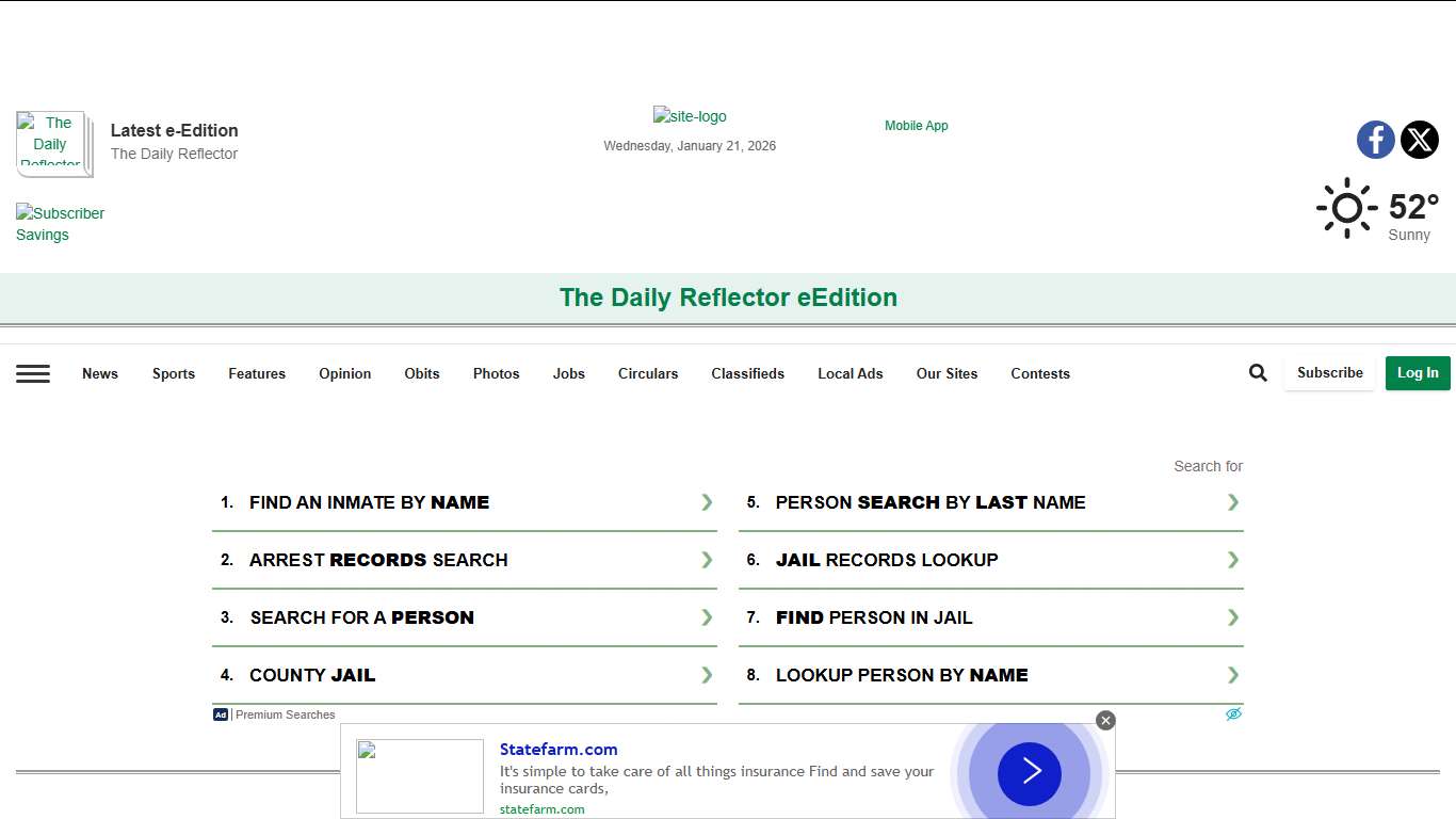 Jail Bookings | reflector.com